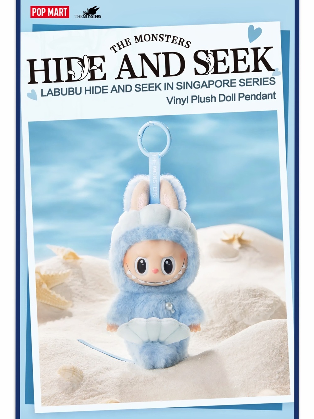 Pop Mart Labubu Hide and Seek in Singapore Series Vinyl Plush Doll Pendant